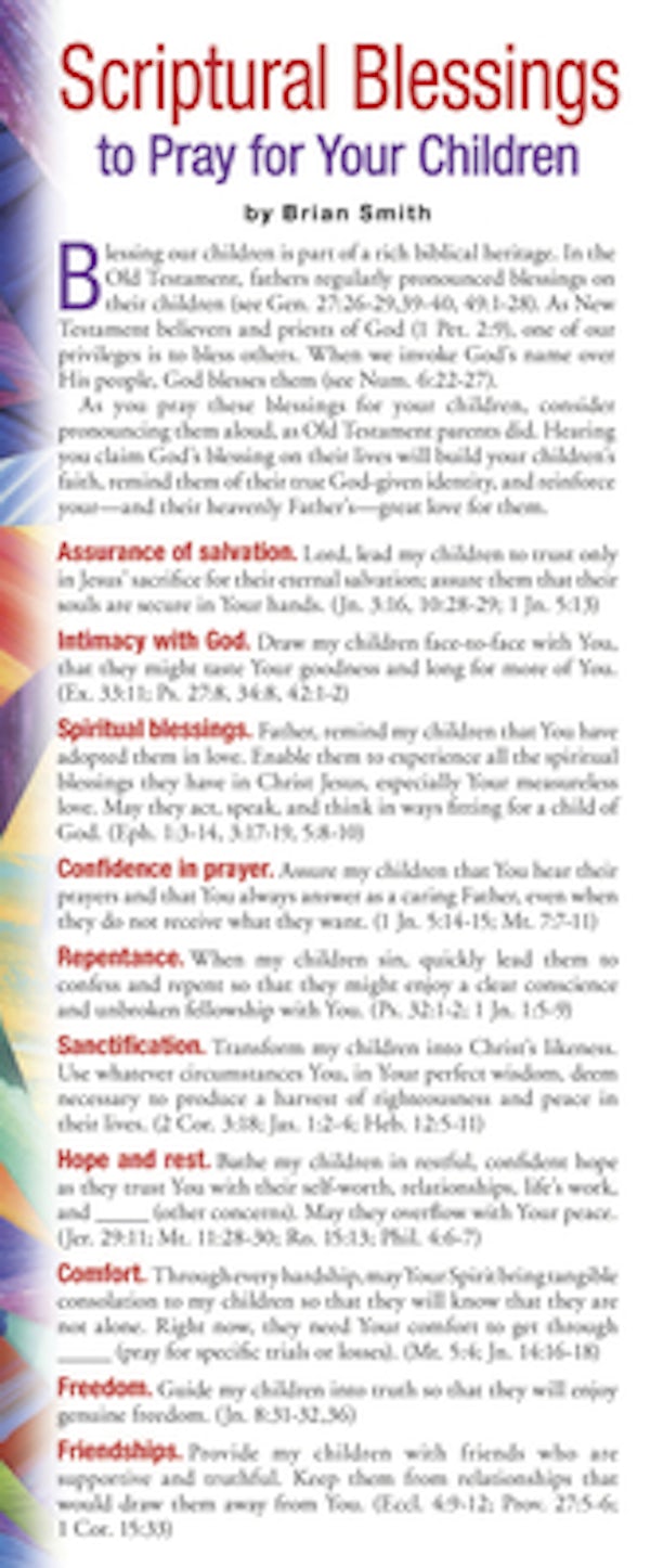 Cover image for Scriptural Blessings to Pray for Your Children 50-Pack, isbn: 9781576839638