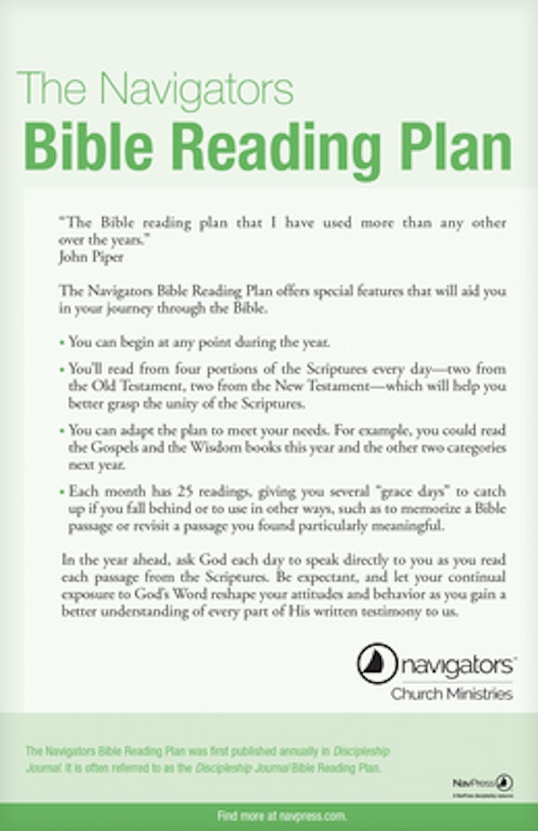 Cover image for The Navigators Bible Reading Plan 25-Pack, isbn: 9781576839744
