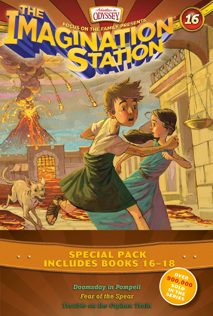 Cover image for Imagination Station Books 3-Pack: Doomsday in Pompeii / In Fear of the Spear / Trouble on the Orphan Train, isbn: 9781589979574