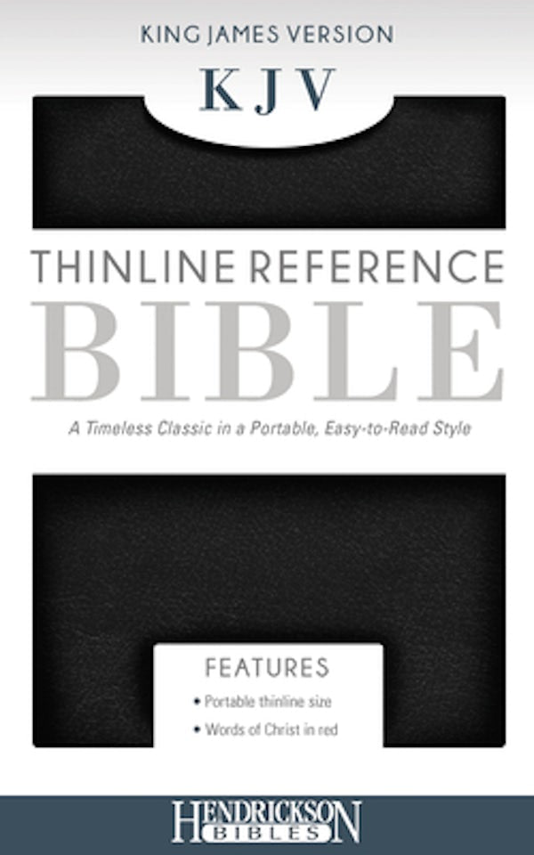 Cover image for KJV Thinline Reference Bible, Flexisoft (Red Letter, Imitation Leather, Black), isbn: 9781619709591