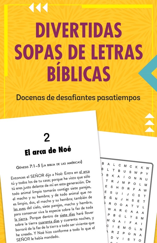 Cover image for Divertidas Sopas de Letras Bíblicas, isbn: 9781636090801