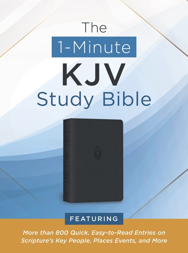 Cover image for The 1-Minute KJV Study Bible (Pewter Blue), isbn: 9781636092850