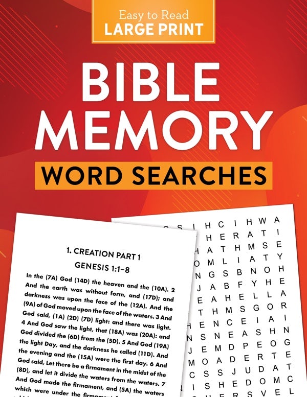 Cover image for Bible Memory Word Searches Large Print, isbn: 9781636093017