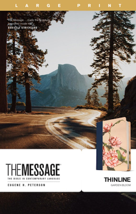 Cover image for The Message Thinline, Large Print (Leather-Look, Garden Bloom), isbn: 9781641585569