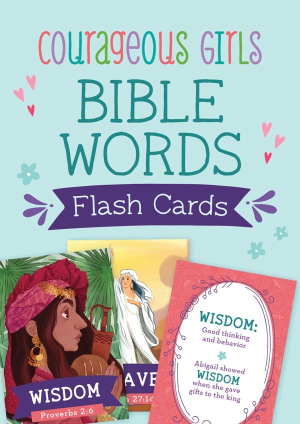 Cover image for Courageous Girls Bible Words Flash Cards, isbn: 9781643527987
