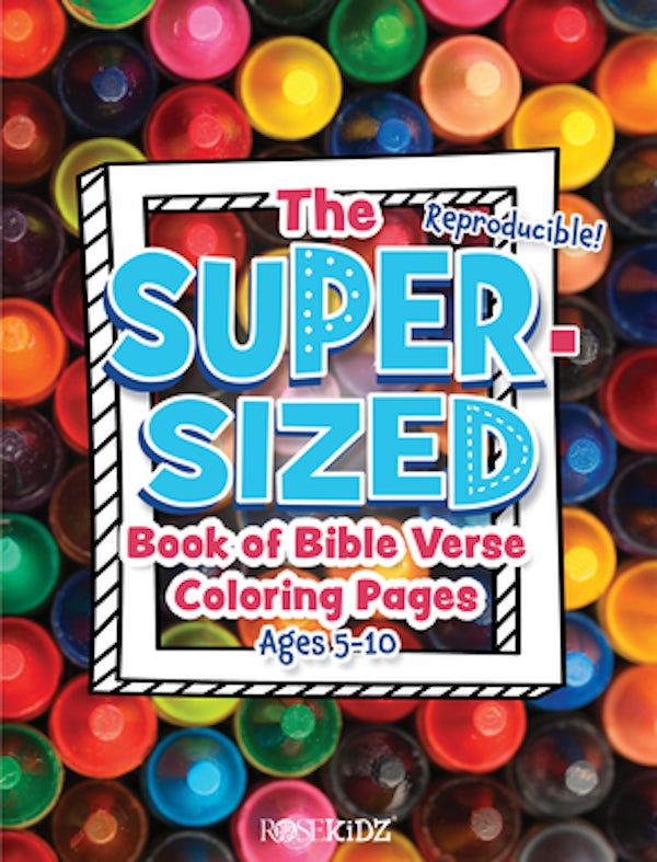 Cover image for The Super-Sized Book of Bible Verse Coloring Pages, isbn: 9781649380036