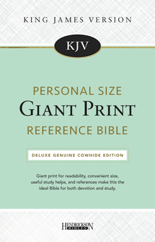 Cover image for KJV Personal Size Giant Print Reference Bible Black (Genuine Leather), isbn: 9781683071877