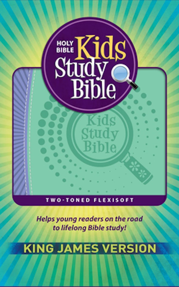 Cover image for KJV Kids Study Bible, Flexisoft (Red Letter, Imitation Leather, Purple/Green), isbn: 9781683072836