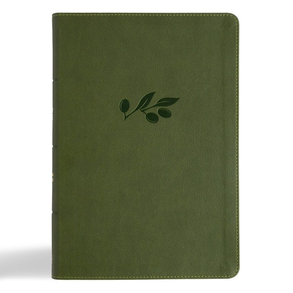 Cover image for CSB Giant Print Single-Column Bible, Olive Leathertouch, isbn: 9798384509332