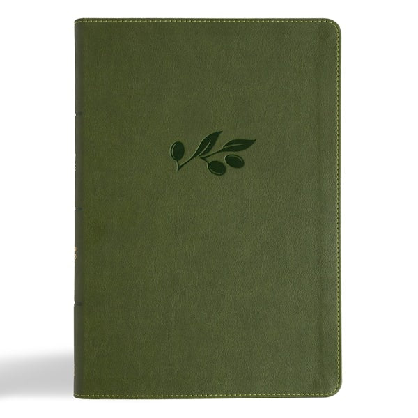 Cover image for CSB Giant Print Single-Column Bible, Olive Leathertouch, isbn: 9798384509332