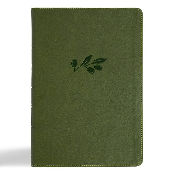 Cover image for CSB Giant Print Single-Column Bible, Olive Leathertouch, isbn: 9798384509332