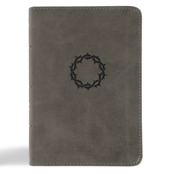 Cover image for NASB Large Print Compact Reference Bible, Charcoal Leathertouch, isbn: 9798384509448