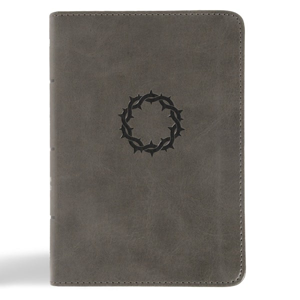 Cover image for NASB Large Print Compact Reference Bible, Charcoal Leathertouch, isbn: 9798384509448