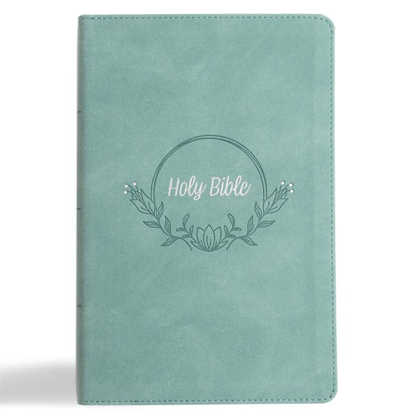 Cover image for KJV Large Print Personal Size Reference Bible, Earthen Teal Suedesoft Leathertouch, Indexed, isbn: 9798384509790