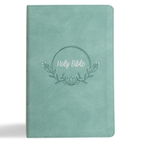 Cover image for KJV Large Print Personal Size Reference Bible, Earthen Teal Suedesoft Leathertouch, Indexed, isbn: 9798384509790