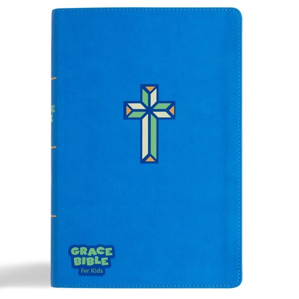 Cover image for CSB Grace Bible for Kids, Blue Leathertouch (Dyslexia Friendly), isbn: 9798384510840