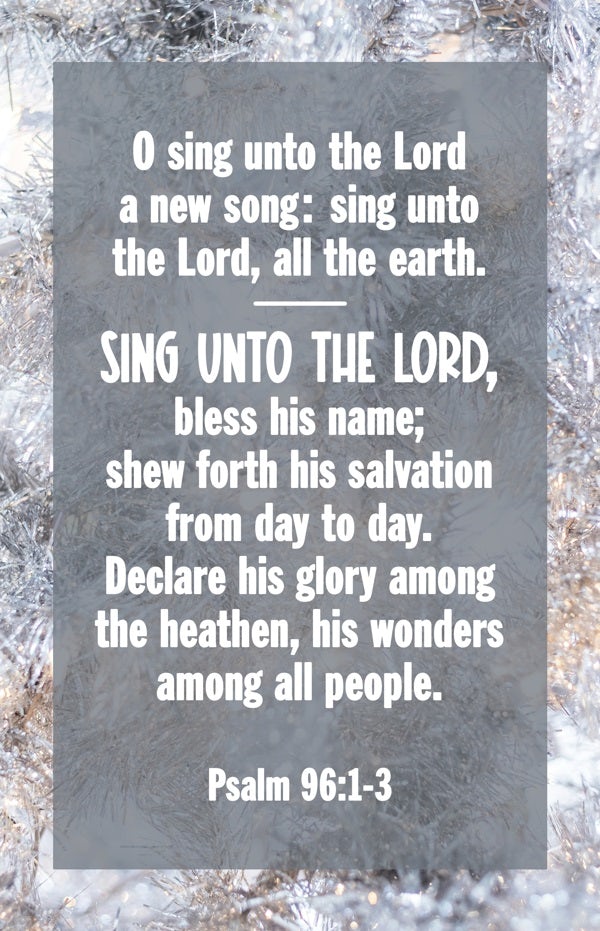 Cover image for New Year Bulletin: O Sing Unto the Lord (Package of 100), isbn: 9798384516361