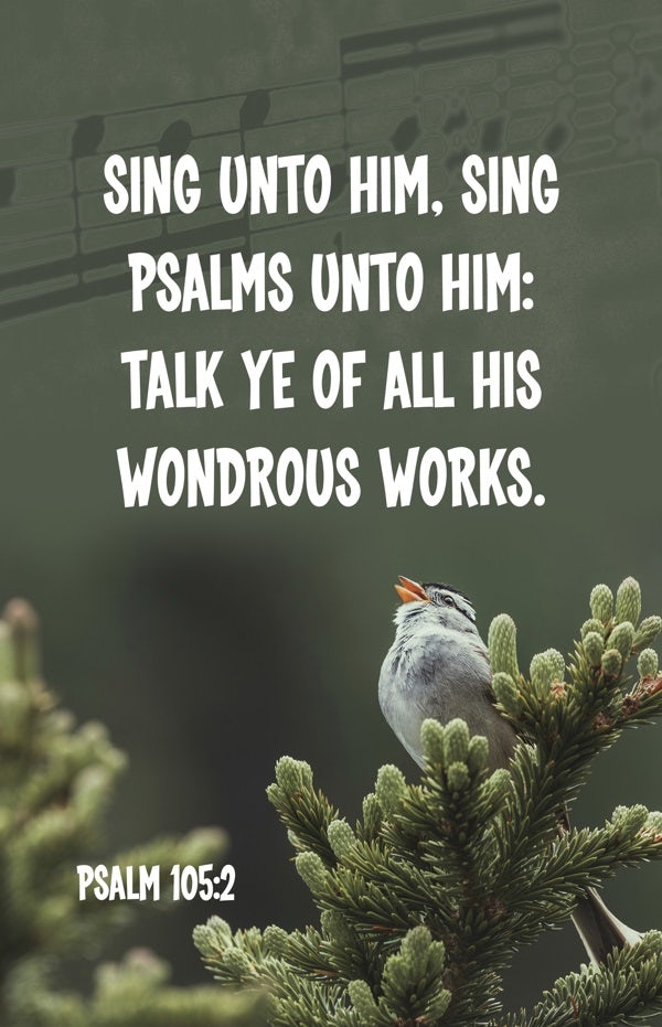 Cover image for General Worship Bulletin: Sing Unto Him (Package of 100), isbn: 9798384516859