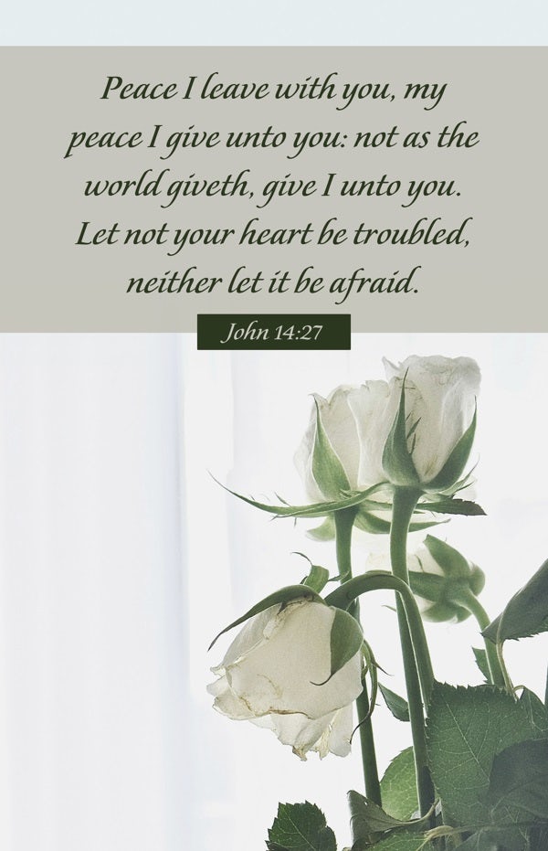 Cover image for Funeral Bulletin: I Give Unto You (Package of 100), isbn: 9798384517009