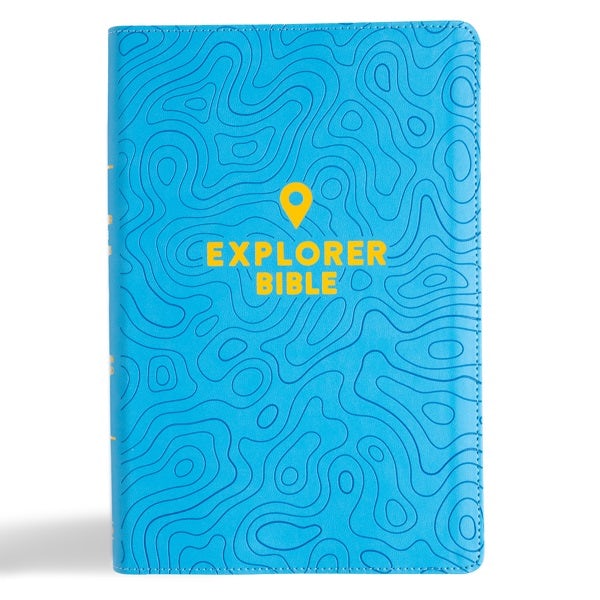 Cover image for CSB Explorer Bible for Kids, Sky Blue Leathertouch, isbn: 9798384517610
