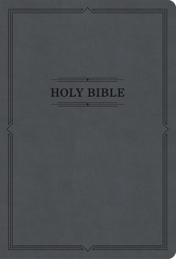 Cover image for KJV Large Print Thinline Bible, Value Edition, Charcoal Leathertouch, isbn: 9798384517931