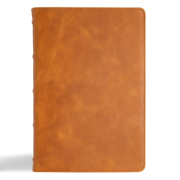 Cover image for KJV Giant Print Bible, Holman Handcrafted Collection, Marbled Chestnut Premium Calfskin, isbn: 9798384518419