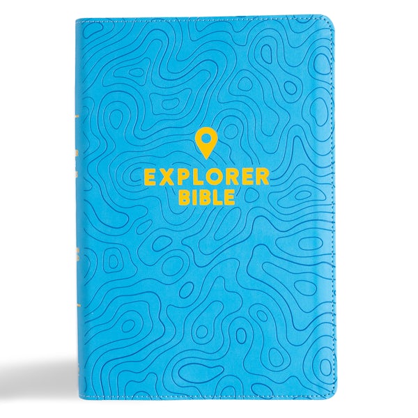 Cover image for CSB Explorer Bible for Kids, Sky Blue Leathertouch, Indexed, isbn: 9798384518679
