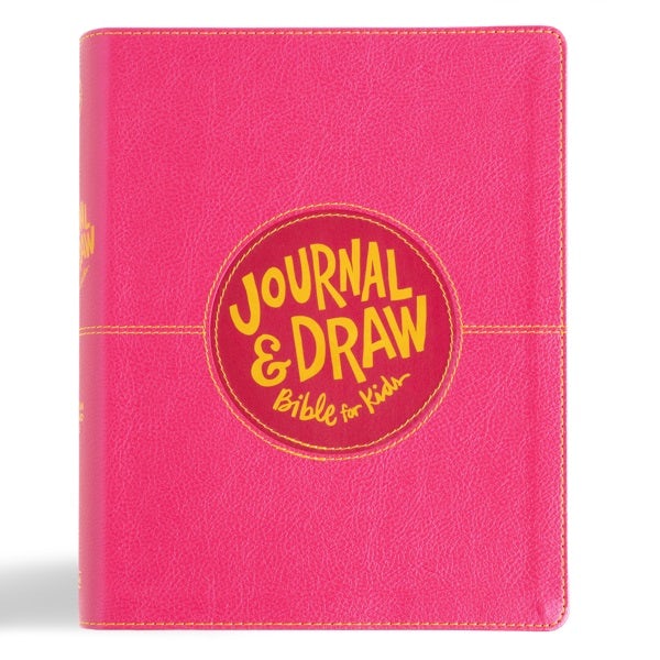 Cover image for CSB Journal and Draw Bible for Kids, Pink Leathertouch, isbn: 9798384523642