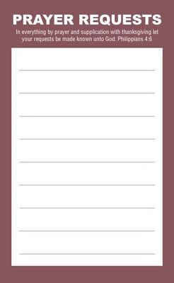 Cover image for Prayer Request Card - Burgundy (Package of 50), isbn: 9798384526469