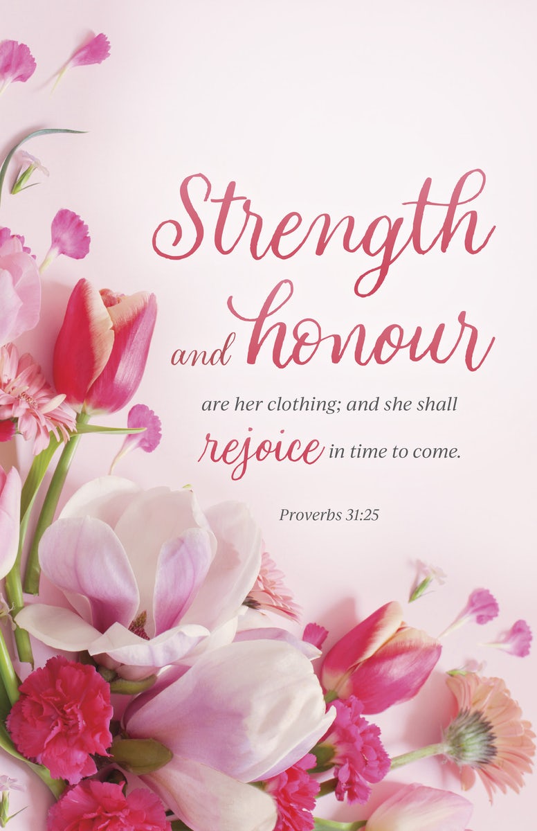 Cover image for Mother's Day Bulletin: Strength and Honour (Package of 100), isbn: 9798384527008