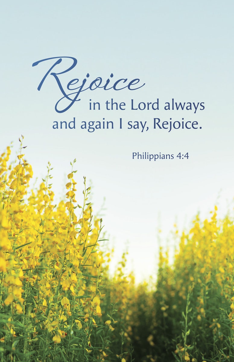 Cover image for General Worship Bulletin: Rejoice (Package of 100), isbn: 9798384527121