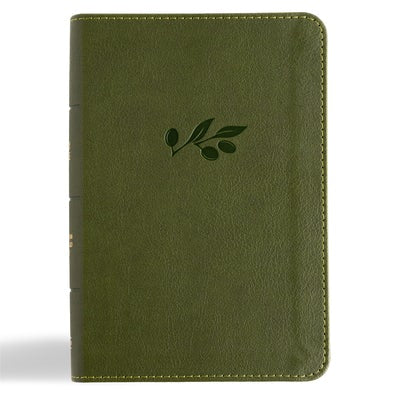 Cover image for CSB Large Print Compact Reference Bible, Digital Study Edition, Olive Leathertouch, isbn: 9798384533351