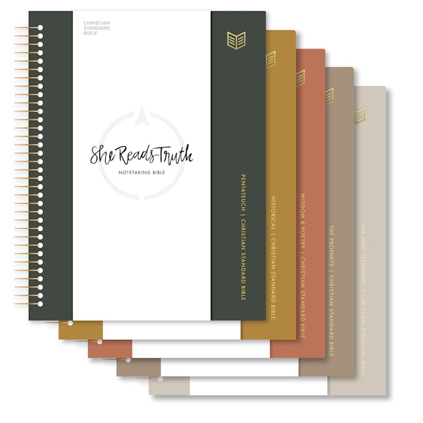 Cover image for CSB She Reads Truth Spiral-Bound Notetaking Bible, Five-Volume Set, Hardcover, isbn: 9798384536574