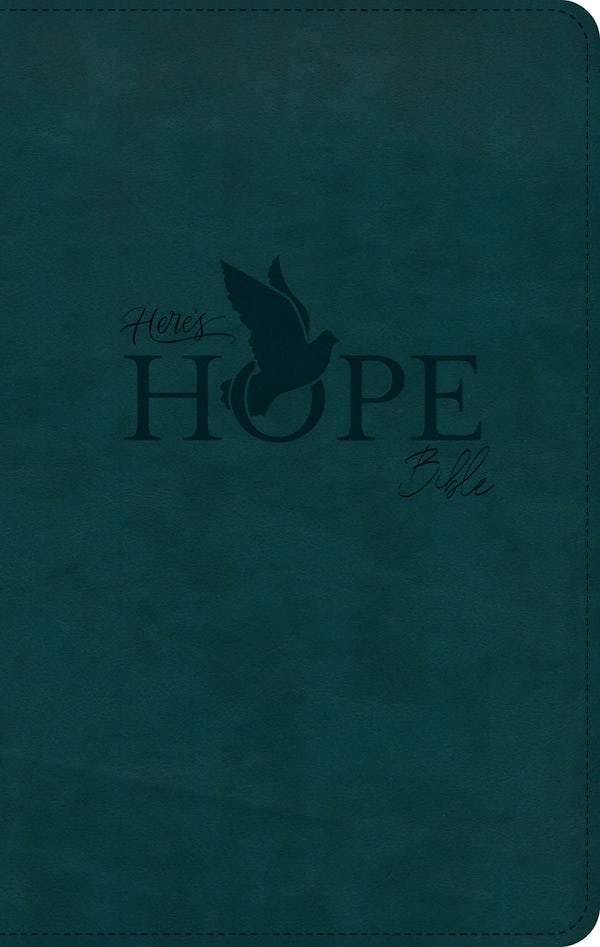 Cover image for CSB Here's Hope Bible, Dark Teal Leathertouch, isbn: 9798384552765