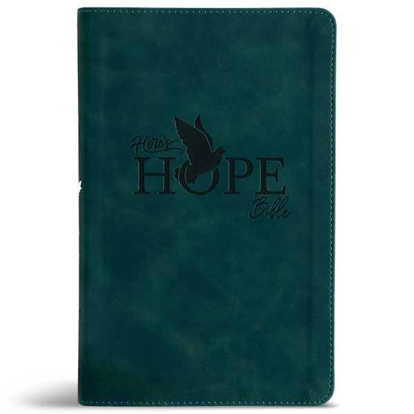 Cover image for CSB Here's Hope Bible, Dark Teal Leathertouch, isbn: 9798384552765
