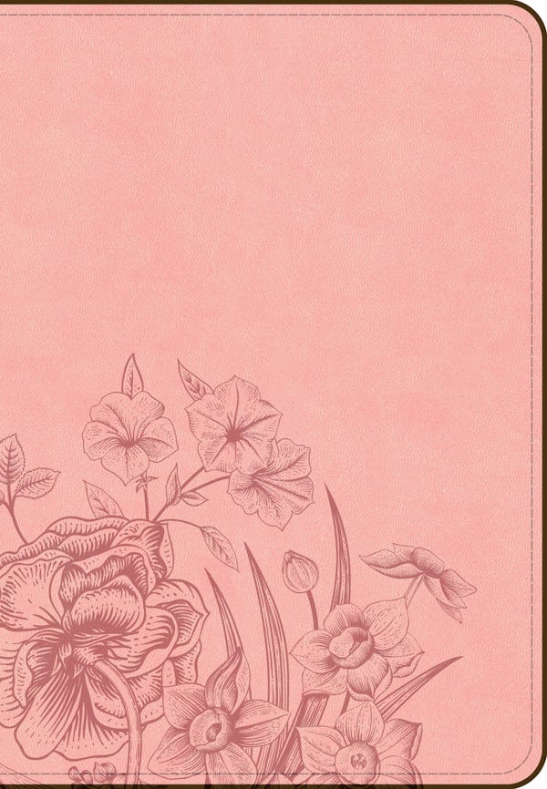 Cover image for CSB Large Print Compact Reference Bible, Optimal Type, Digital Study Edition, Pink Floral Leathertouch, isbn: 9798384552987