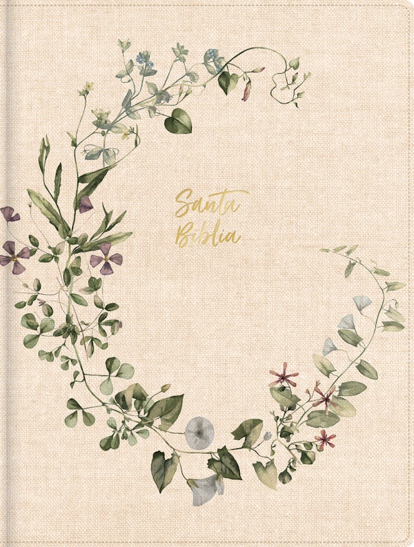 Cover image for Rvr 1960 Biblia de Apuntes Edici�n Ilustrada, Crema Corona Floral, Tela Sobre Tapa Dura, isbn: 9798384554141