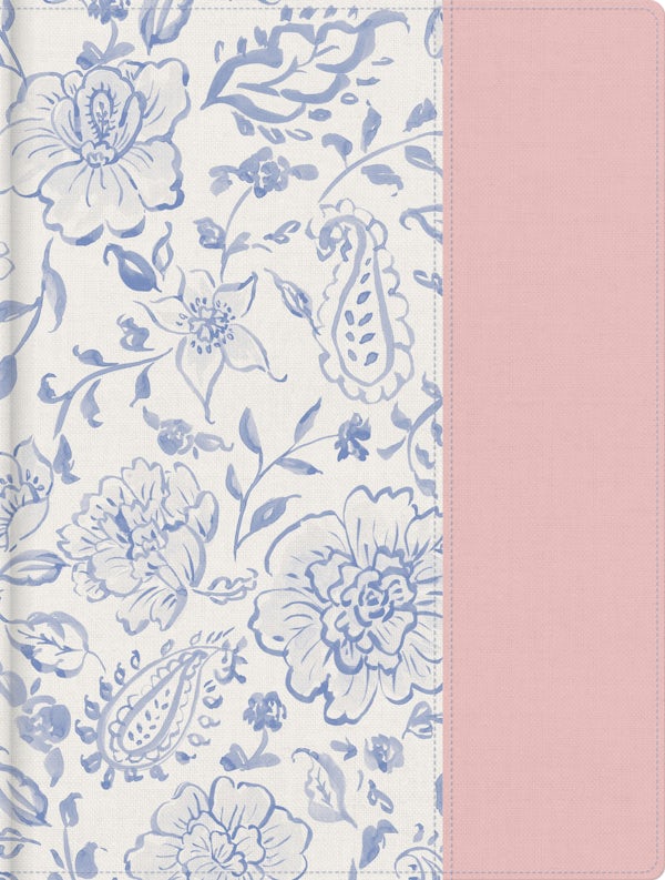 Cover image for Rvr 1960 Biblia de Apuntes, Rosa/ Azul Floral, Tela Sobre Tapa Dura, isbn: 9798384554165