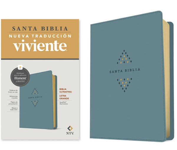 Cover image for Biblia Ultrafina Ntv, Letra Grande Con Filament (Sentipiel, Azul Sereno, Letra Roja), isbn: 9798400501180