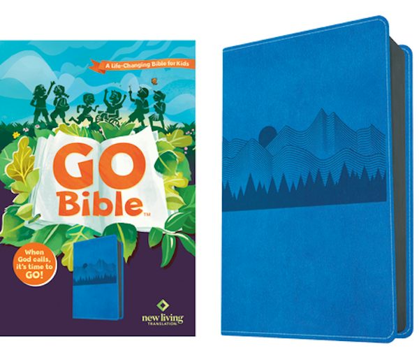 Cover image for NLT Go Bible for Kids (Leatherlike, Blue Mountains), isbn: 9798400501609