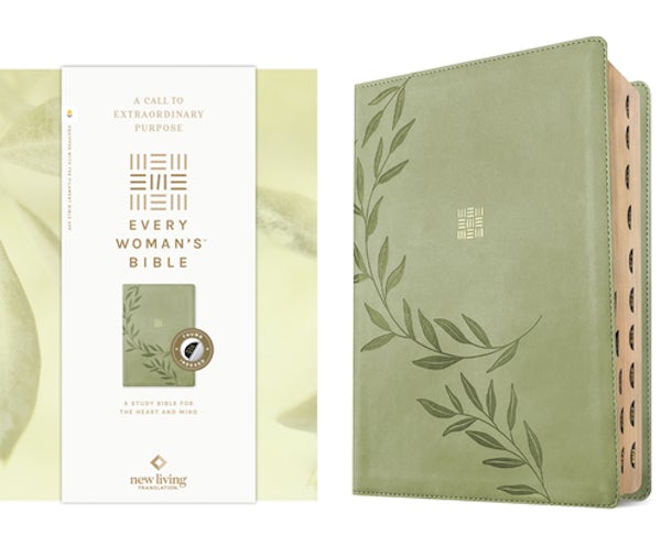 Cover image for NLT Every Woman's Bible, Filament Enabled (Leatherlike, Olive Branch Green, Indexed, Red Letter), isbn: 9798400503054