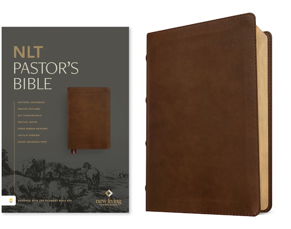 Cover image for NLT Pastor's Bible, Filament Enabled (Leatherlike, Brown, Red Letter), isbn: 9798400506215