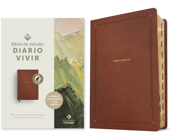 Cover image for Biblia de Estudio del Diario Vivir Ntv (Sentipiel, Caf�, �ndice, Letra Roja), isbn: 9798400506789