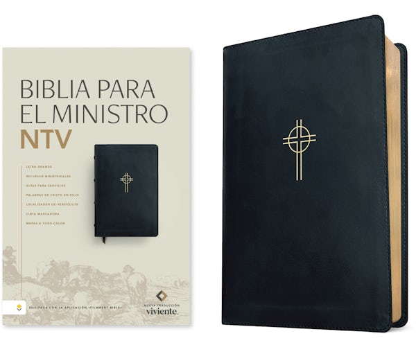 Cover image for Biblia Para El Ministro Ntv, Letra Grande Con Filament (Sentipiel, Negro, Letra Roja), isbn: 9798400506895