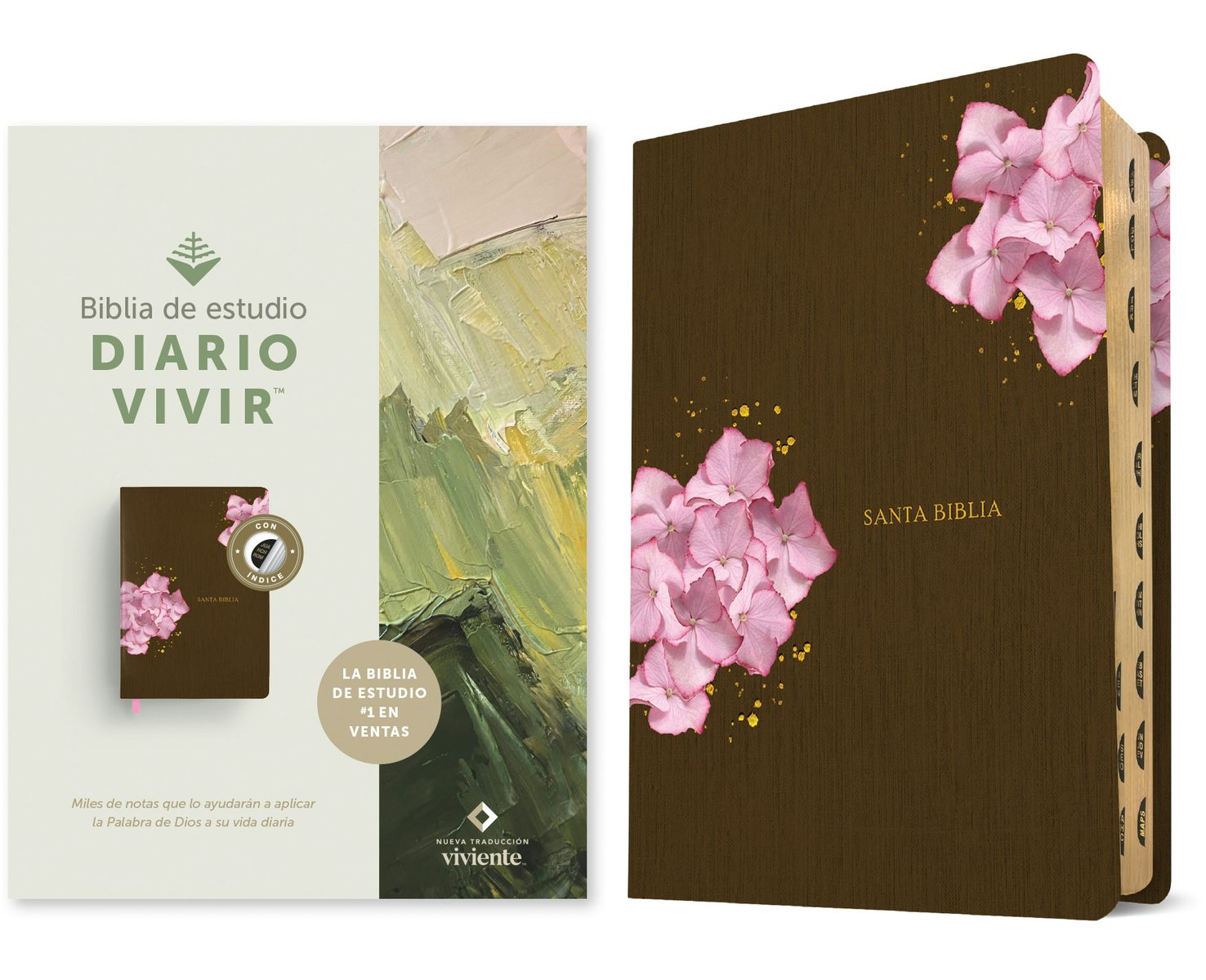 Cover image for Biblia de Estudio del Diario Vivir Ntv (Sentipiel, Café/Rosa, Índice, Letra Roja), isbn: 9798400510144