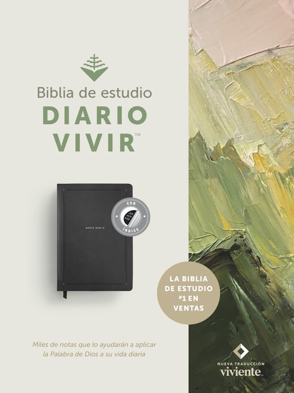 Cover image for Biblia de Estudio del Diario Vivir Ntv (Sentipiel, Negro, �ndice, Letra Roja), isbn: 9798400510168