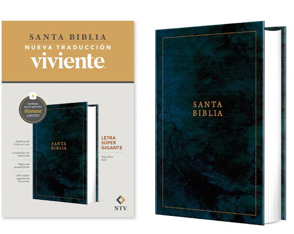 Cover image for Biblia Letra S�per Gigante Ntv, Con Filament (Tapa Dura, Azul, Letra Roja), isbn: 9798400511158
