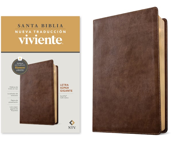 Cover image for Biblia Letra S�per Gigante Ntv, Con Filament (Sentipiel, Caf� R�stico, Letra Roja), isbn: 9798400511196