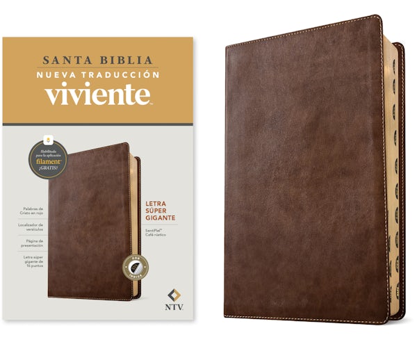 Cover image for Biblia Letra S�per Gigante Ntv, Con Filament (Sentipiel, Caf� R�stico, �ndice, Letra Roja), isbn: 9798400511202