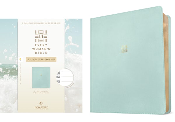 Cover image for NLT Every Woman's Bible, Journaling Edition, Filament Enabled (Leatherlike, Seafoam Blue, Red Letter), isbn: 9798400513664